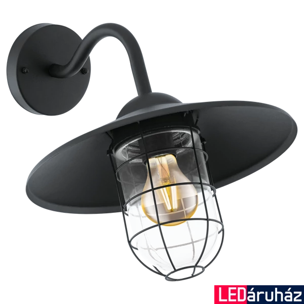 Eglo 94792 Melgoa kültéri fali lámpa, fekete, E27 foglalattal, max. 1x60W, IP44