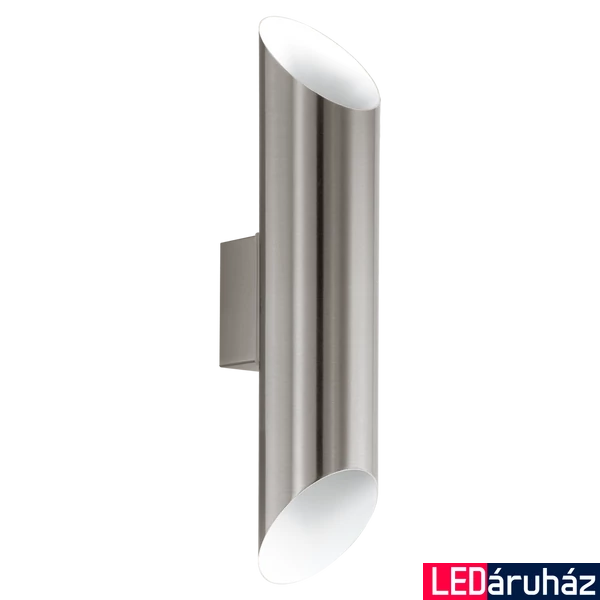 Eglo 94803 Agolada kültéri fali lámpa, rozsdamentes acél (inox), 640 lm, 3000K melegfehér, beépített LED, 2x3,7W, IP44
