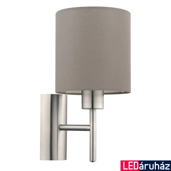 Eglo 94925 Pasteri fali lámpa, szürke, E27 foglalattal, max. 1x60W, IP20