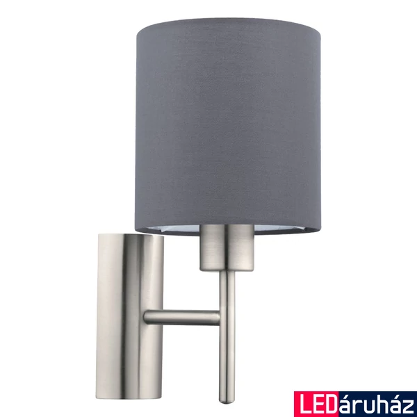 Eglo 94926 Pasteri fali lámpa, szürke, E27 foglalattal, max. 1x60W, IP20