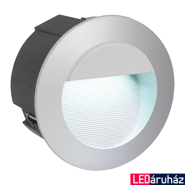 Eglo 95233 Zimba-LED kültéri oldalfalba építhető lámpa, ezüst, 320 lm, 4000K természetes fehér, beépített LED, 2,5W, IP65
