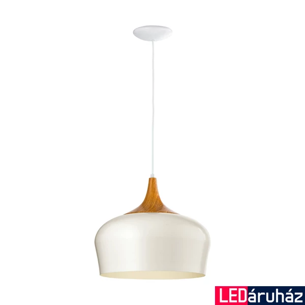 Eglo 95383 Obregon 1 ágú függeszték, fehér, E27 foglalattal, max. 1x60W, IP20