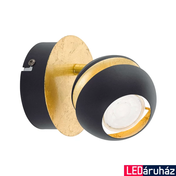 Eglo 95482 Nocito fali lámpa, arany díszítéssel, fekete, GU10 foglalattal, max. 1x3W, IP20