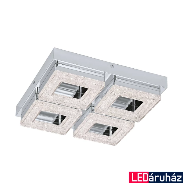 Eglo 95657 Fradelo fali/mennyezeti lámpa, króm, 1600 lm, 3000K melegfehér, beépített LED, 4x4W, IP20