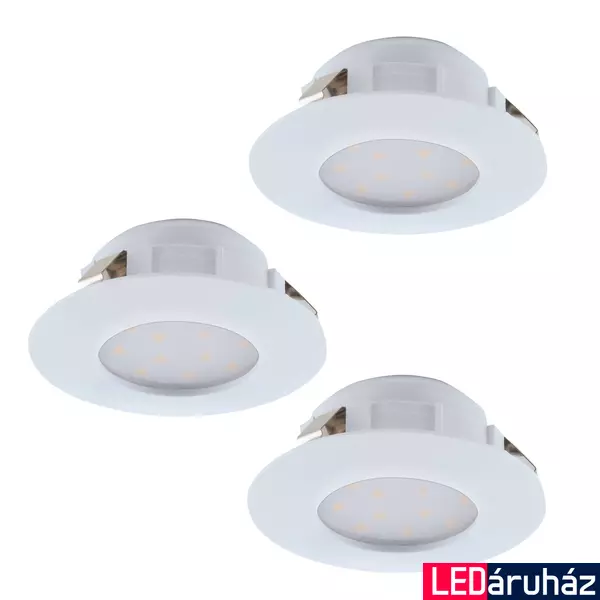 Eglo 95821 Pineda fürdőszobai beépíthető lámpa, fehér, 3X500 lm, 3000K melegfehér, beépített LED, 3x6W, IP20, IP44