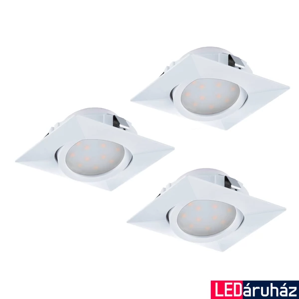 Eglo 95844 Pineda beépíthető lámpa, fehér, 3X500 lm, 3000K melegfehér, beépített LED, 3x6W, IP20