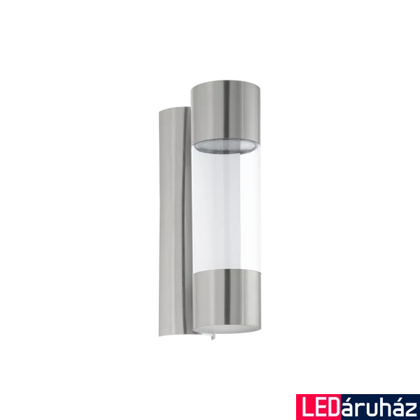 Eglo 96013 RobLEDo kültéri fali lámpa, rozsdamentes acél (inox), 640 lm, 3000K melegfehér, beépített LED, 2x3,7W, IP44
