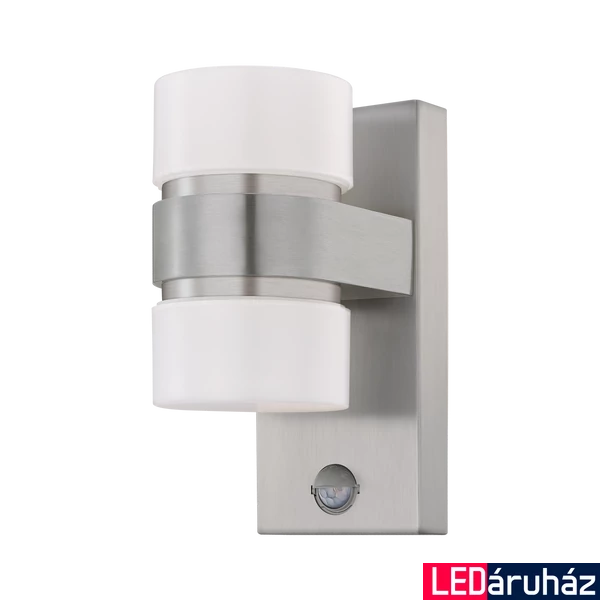 Eglo 96277 Atollari kültéri fali lámpa, rozsdamentes acél (inox), 1000 lm, 3000K melegfehér, beépített LED, 2x6W, IP44