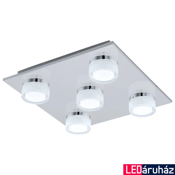 Eglo 96544 Romendo 1 fürdőszobai mennyezeti lámpa, króm, 2850 lm, 3000K melegfehér, beépített LED, 5x7,2W, IP44