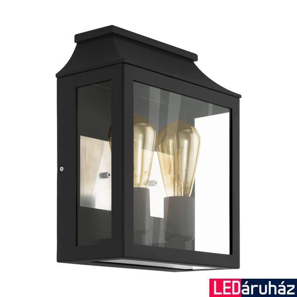 Eglo 97294 Soncino kültéri fali lámpa, fekete, E27 foglalattal, max. 2x60W, IP44