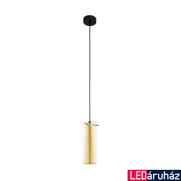 Eglo 97651 Pinto Gold 1 ágú függeszték, üveg burával, arany, E27 foglalattal, max. 1x40W, IP20
