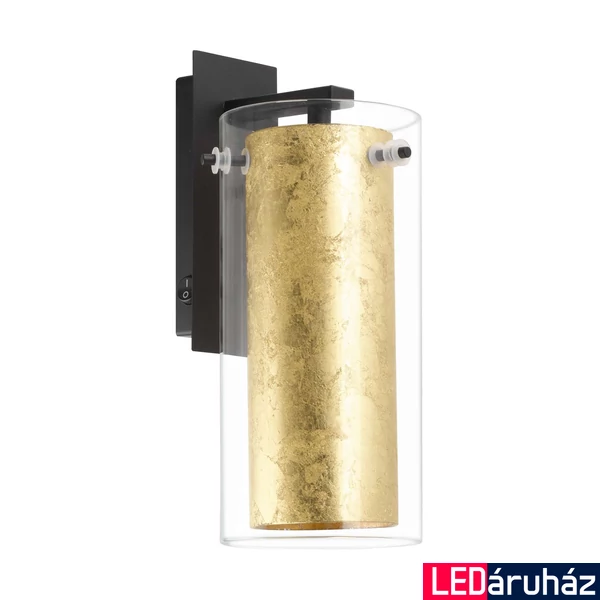 Eglo 97839 Pinto Gold fali lámpa, üveg burával, arany, E27 foglalattal, max. 1x40W, IP20