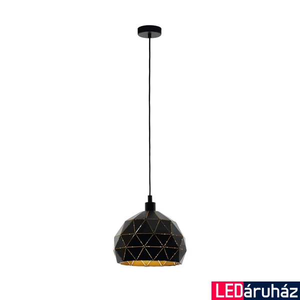 Eglo 97841 Roccaforte 1 ágú függeszték, fekete, E27 foglalattal, max. 1x60W, IP20