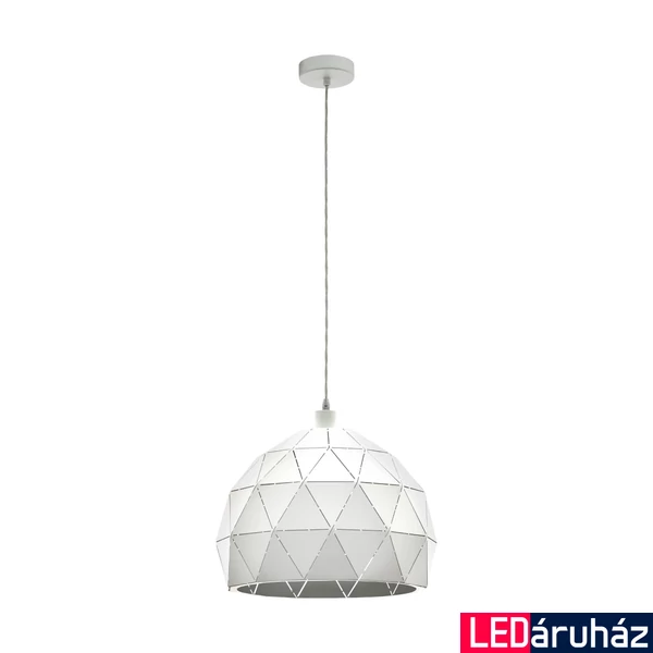 Eglo 97855 Roccaforte 1 ágú függeszték, fehér, E27 foglalattal, max. 1x60W, IP20
