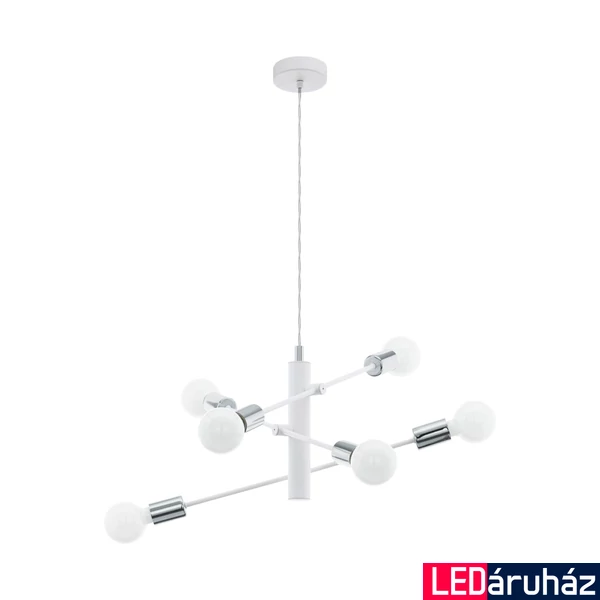 Eglo 98016 Gradoli több ágú függeszték, fehér, E27 foglalattal, max. 6x60W, IP20