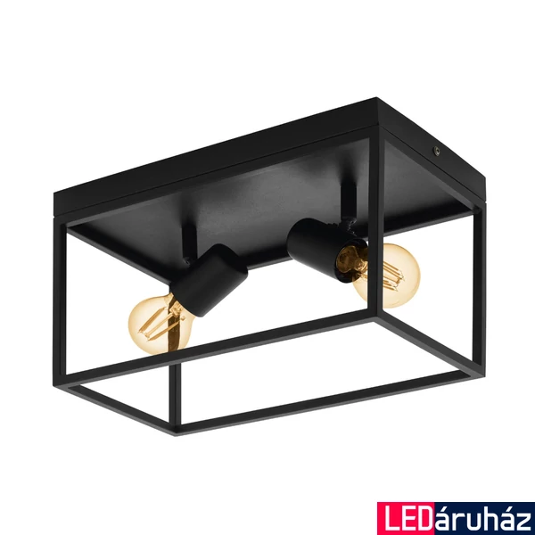 Eglo 98332 Silentina mennyezeti lámpa, fekete, E27 foglalattal, max. 2x40W, IP20