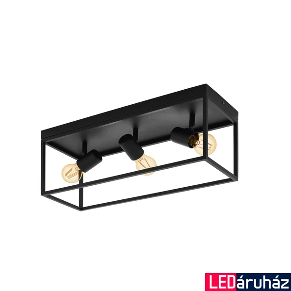 Eglo 98333 Silentina mennyezeti lámpa, fekete, E27 foglalattal, max. 3x40W, IP20