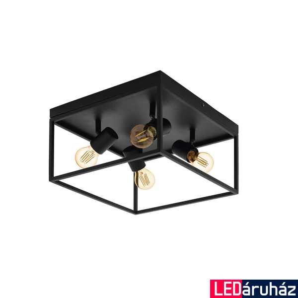 Eglo 98334 Silentina mennyezeti lámpa, fekete, E27 foglalattal, max. 4x40W, IP20
