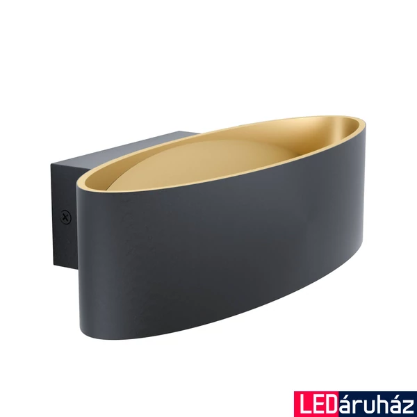 Eglo 98542 Maccacari fali lámpa, fekete, 1300 lm, 3000K melegfehér, beépített LED, 10W, IP20