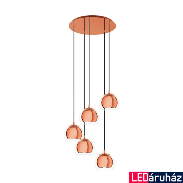 Eglo 98595 Rocamar 1 több ágú függeszték, réz, E27 foglalattal, max. 5x28W, IP20