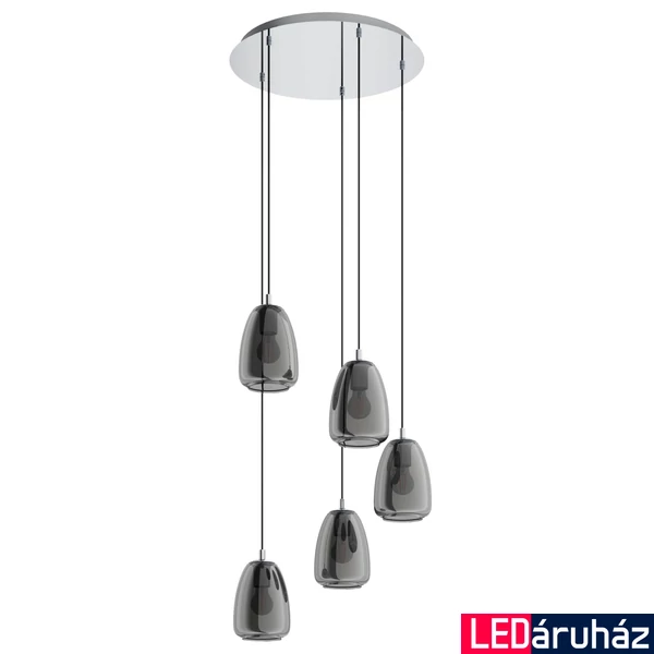 Eglo 98617 Alobrase több ágú függeszték, króm, E27 foglalattal, max. 5x40W, IP20
