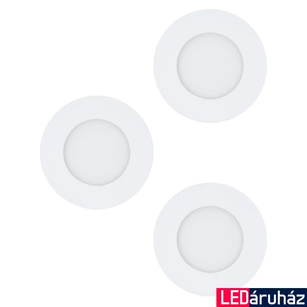 Eglo 98633 Fueva 1 fürdőszobai süllyesztett LED panel, IP44, fehér, 1050 lm, 3000K melegfehér, beépített LED, 3x2,8W, IP20, IP44