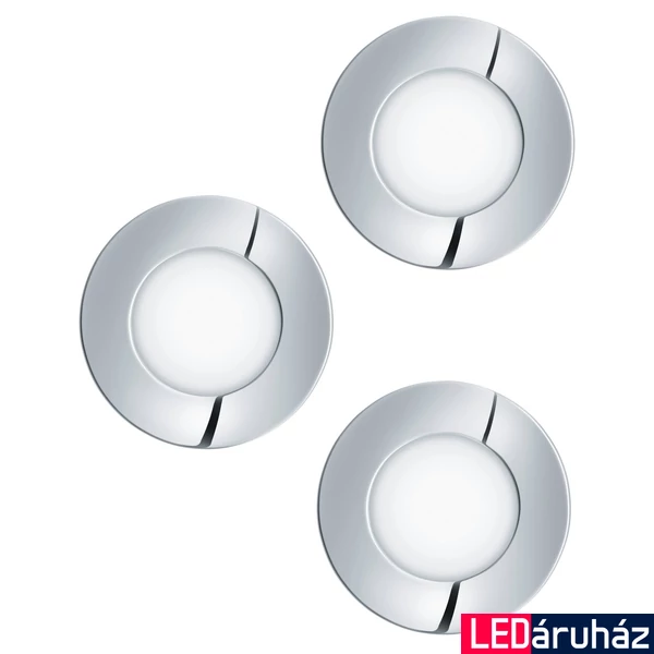 Eglo 98635 Fueva 1 fürdőszobai süllyesztett LED panel, IP44, króm, 1050 lm, 3000K melegfehér, beépített LED, 3x2,8W, IP20, IP44