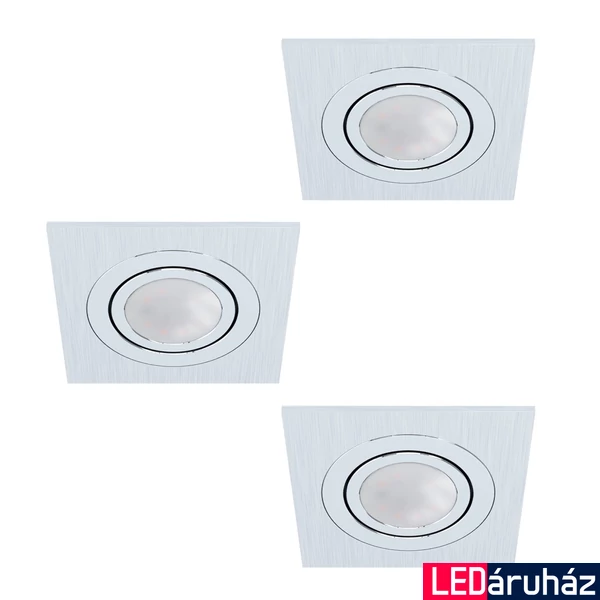 Eglo 98637 Areitio beépíthető lámpa, 3 darabos szett, állítható, szálcsiszolt, GU10 foglalattal, max. 3x5W, IP20
