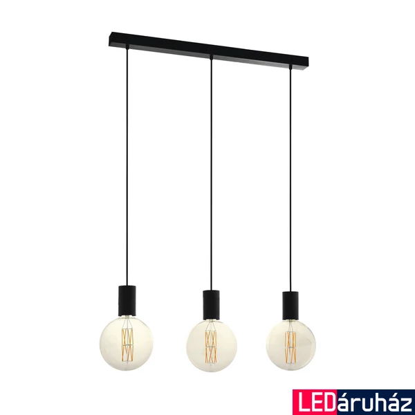 Eglo 98662 Pozueta több ágú függeszték, fekete, E27 foglalattal, max. 3x40W, IP20