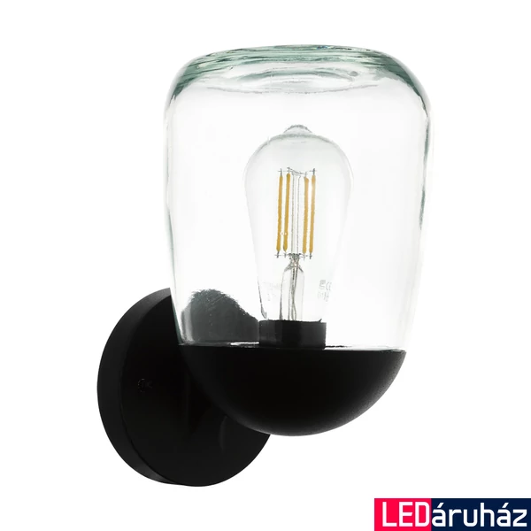 Eglo 98701 Donatori kültéri fali lámpa, fekete, E27 foglalattal, max. 1x60W, IP44