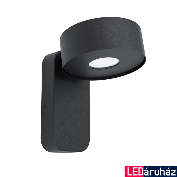 Eglo 98737 Palosco kültéri fali lámpa, fekete, 500 lm, 3000K melegfehér, beépített LED, 6W, IP44