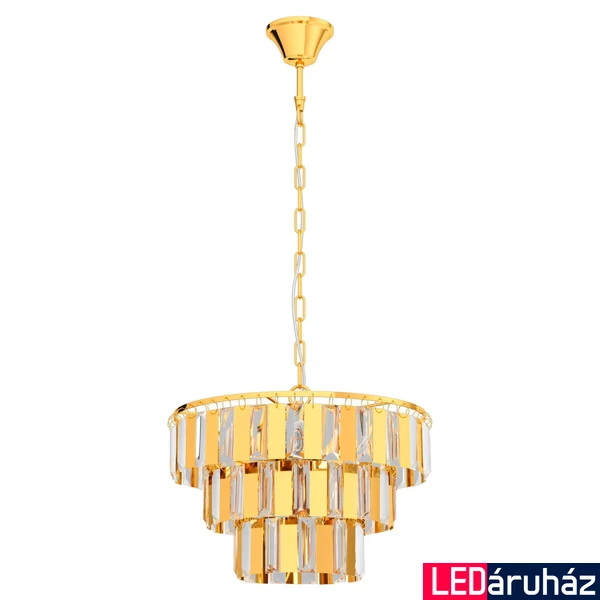 Eglo 99098 Erseka 1 ágú függeszték, kristály, réz, E14 foglalattal, max. 5x40W, IP20