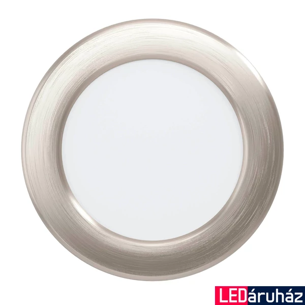 Eglo 99137 Fueva 5 LED panel, nikkel, kör, 650 lm, 3000K melegfehér, beépített LED, 5,5W, IP20, 117mm átmérő