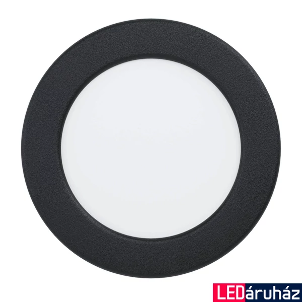 Eglo 99157 Fueva 5 LED panel, fekete, kör, 700 lm, 4000K természetes fehér, beépített LED, 5,5W, IP20, 117mm átmérő