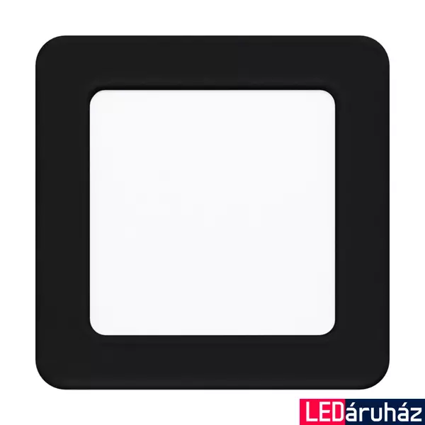 Eglo 99187 Fueva 5 LED panel, fekete, szögletes, 700 lm, 4000K természetes fehér, beépített LED, 5,5W, IP20, 117x117 mm