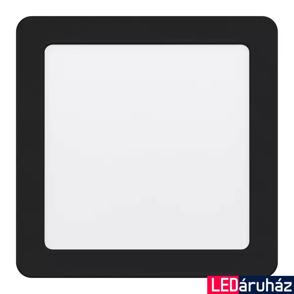 Eglo 99188 Fueva 5 LED panel, fekete, szögletes, 1350 lm, 4000K természetes fehér, beépített LED, 11W, IP20, 166x166 mm