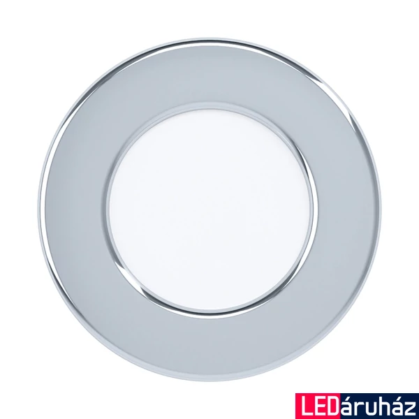 Eglo 99204 Fueva 5 fürdőszobai LED panel, króm, kör, 330 lm, 3000K melegfehér, beépített LED, 2,7W, IP44, 86mm átmérő