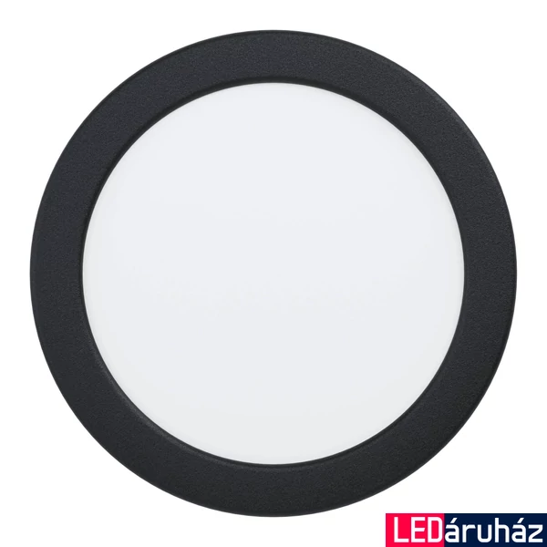 Eglo 99214 Fueva 5 fürdőszobai LED panel, fekete, kör, 1350 lm, 4000K természetes fehér, beépített LED, 11W, IP44, 166mm átmérő