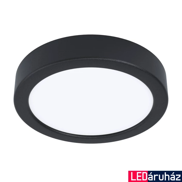Eglo 99233 Fueva 5 LED panel, fekete, kör, 1350 lm, 4000K természetes fehér, beépített LED, 11W, IP20, 160mm átmérő
