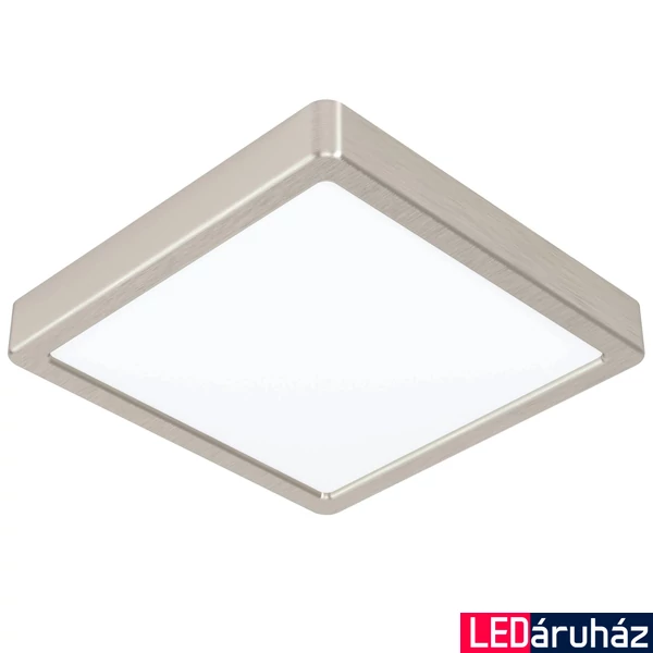 Eglo 99241 Fueva 5 LED panel, nikkel, szögletes, 2000 lm, 3000K melegfehér, beépített LED, 17W, IP20, 210x210 mm