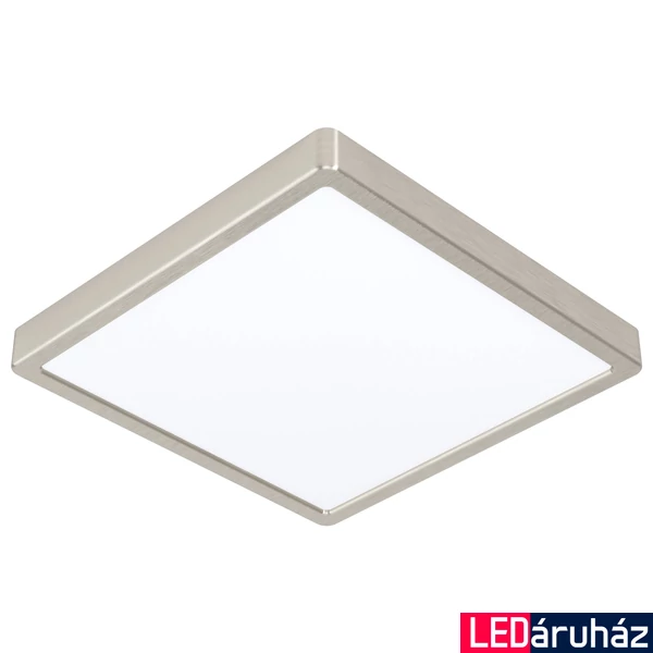 Eglo 99242 Fueva 5 LED panel, nikkel, szögletes, 2400 lm, 3000K melegfehér, beépített LED, 20,5W, IP20, 285x285 mm