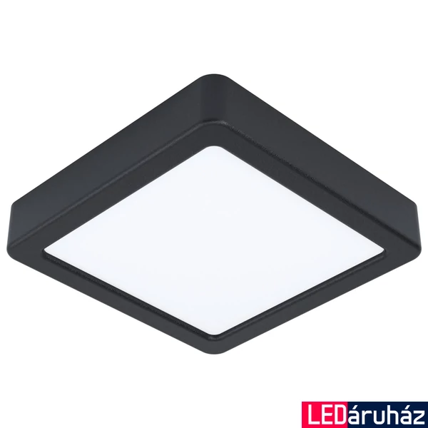 Eglo 99255 Fueva 5 LED panel, fekete, szögletes, 1350 lm, 4000K természetes fehér, beépített LED, 11W, IP20, 160x160 mm