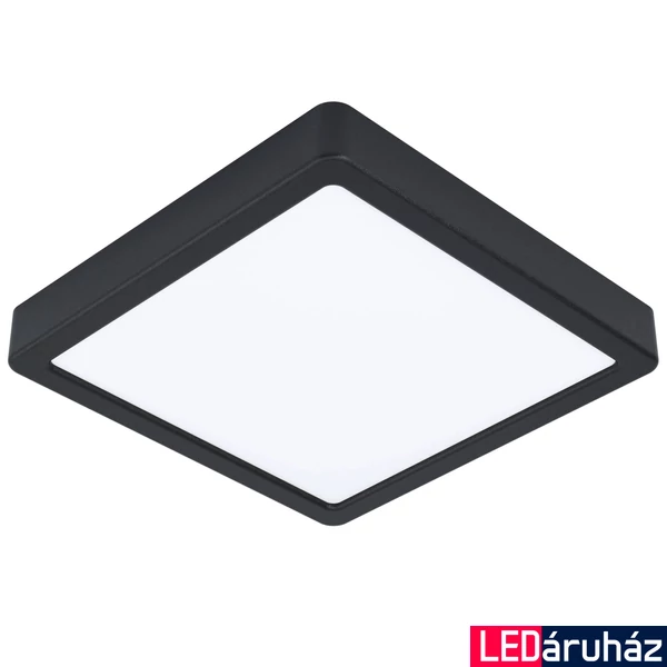 Eglo 99256 Fueva 5 LED panel, fekete, szögletes, 2100 lm, 4000K természetes fehér, beépített LED, 17W, IP20, 210x210 mm