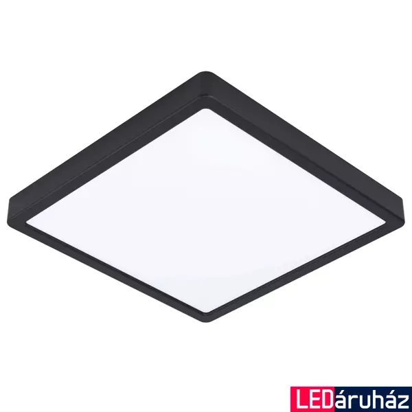Eglo 99271 Fueva 5 fürdőszobai LED panel, fekete, szögletes, 2400 lm, 3000K melegfehér, beépített LED, 20,5W, IP44, 285x285 mm