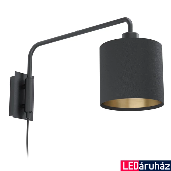 Eglo 99348 Staiti 1 fali lámpa, forgatható, fekete, E27 foglalattal, max. 1x40W, IP20