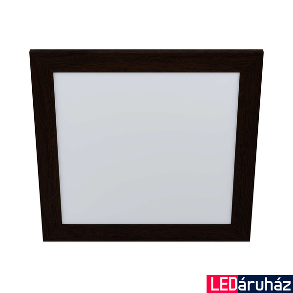 Eglo 99474 Piglionasso LED panel, felületre szerelhető, 50x50cm, sötét fahatású kerettel, barna, szögletes, 2850 lm, 4000K természetes fehér, beépített LED, 20W, IP20, 500x500 mm