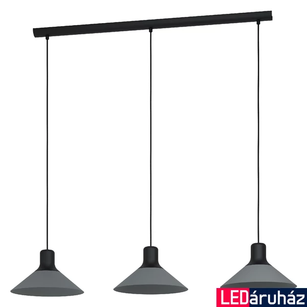 Eglo 99512 Abreosa több ágú függeszték, szürke, E27 foglalattal, max. 3x28W, IP20