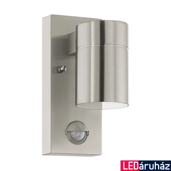 Eglo 99569 Riga 5 kültéri fali lámpa, mozgásérzékelővel, rozsdamentes acél (inox), GU10 foglalattal, max. 1x3W, IP44