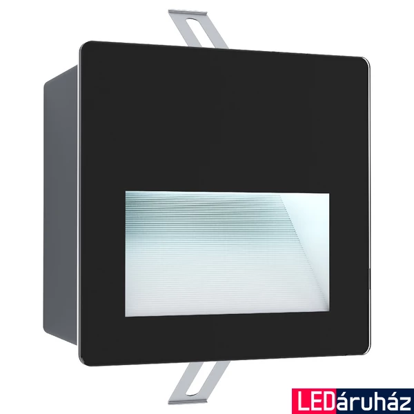Eglo 99574 Aracena kültéri süllyesztett lámpa, fekete, 500 lm, 4000K természetes fehér, beépített LED, 3,7W, IP65