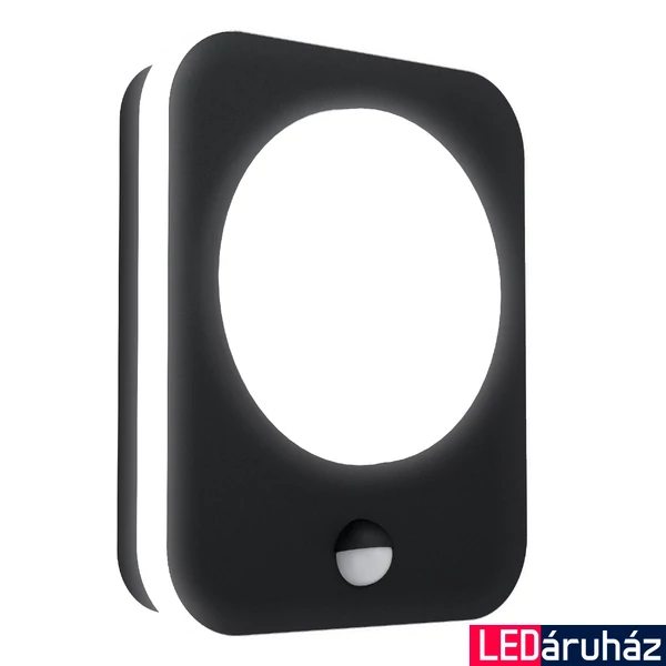 Eglo 99584 Madriz kültéri fali lámpa, mozgásérzékelővel, fekete, 870 lm, 3000K melegfehér, beépített LED, 9W, IP44